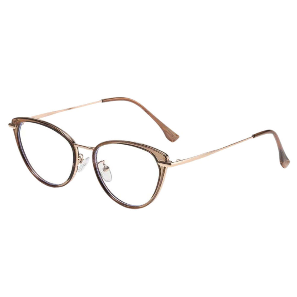 Kính cận CM05 dáng mắt mèo màu nâu của Stelia