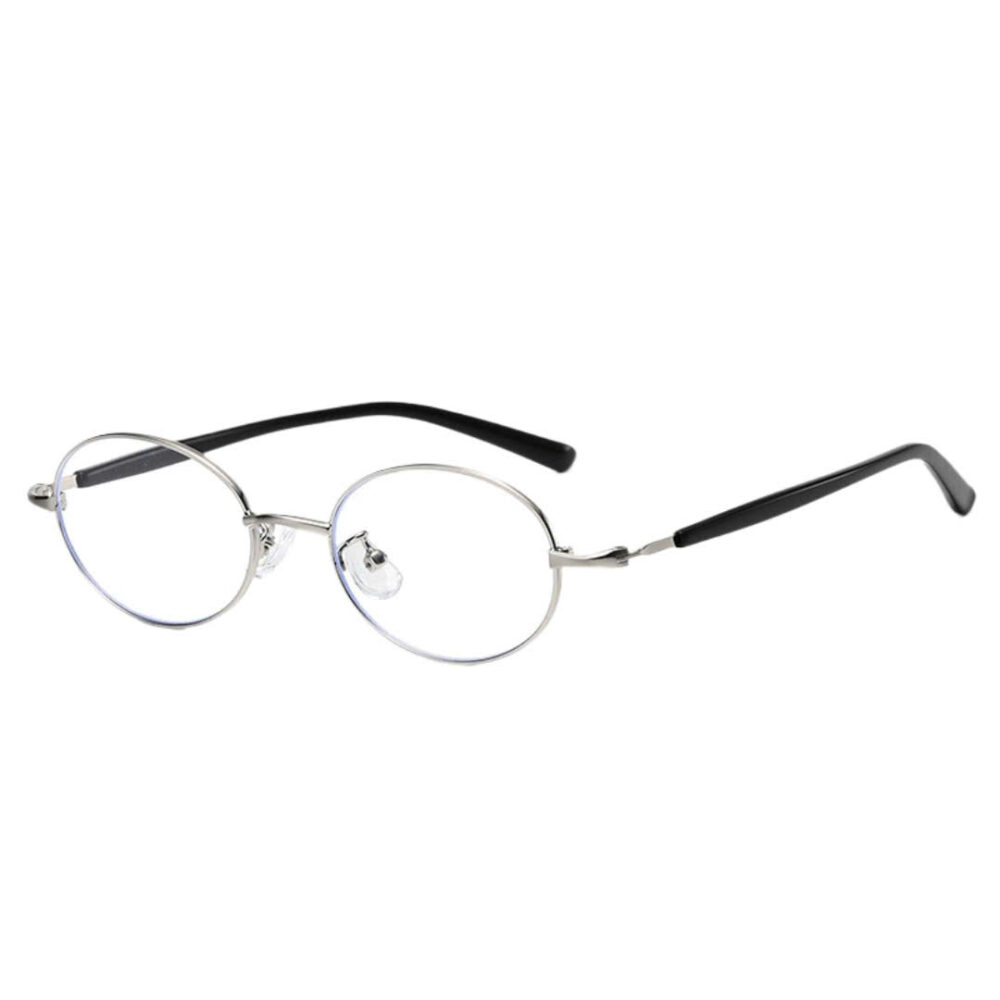 Kính cận CO06 dáng oval màu bạc của Stelia