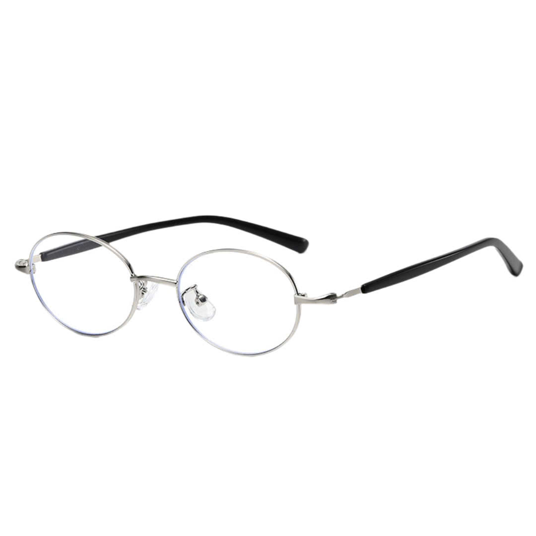 Kính cận CO06 dáng oval màu bạc của Stelia