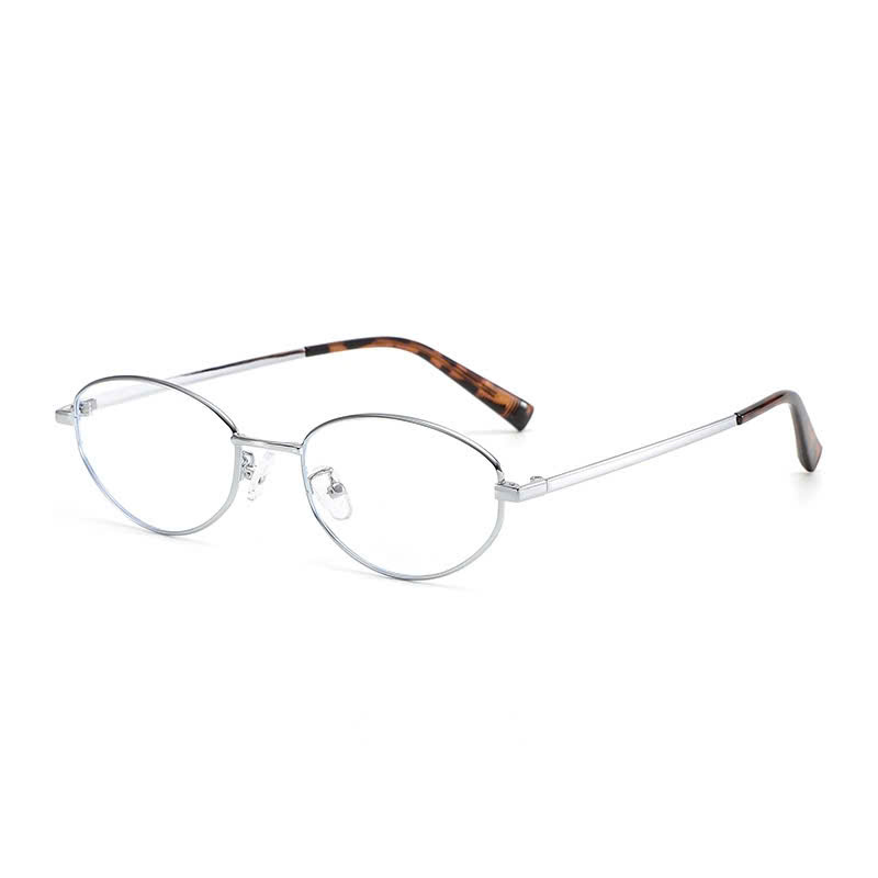 Kính cận CO08 dáng oval màu bạc của Stelia