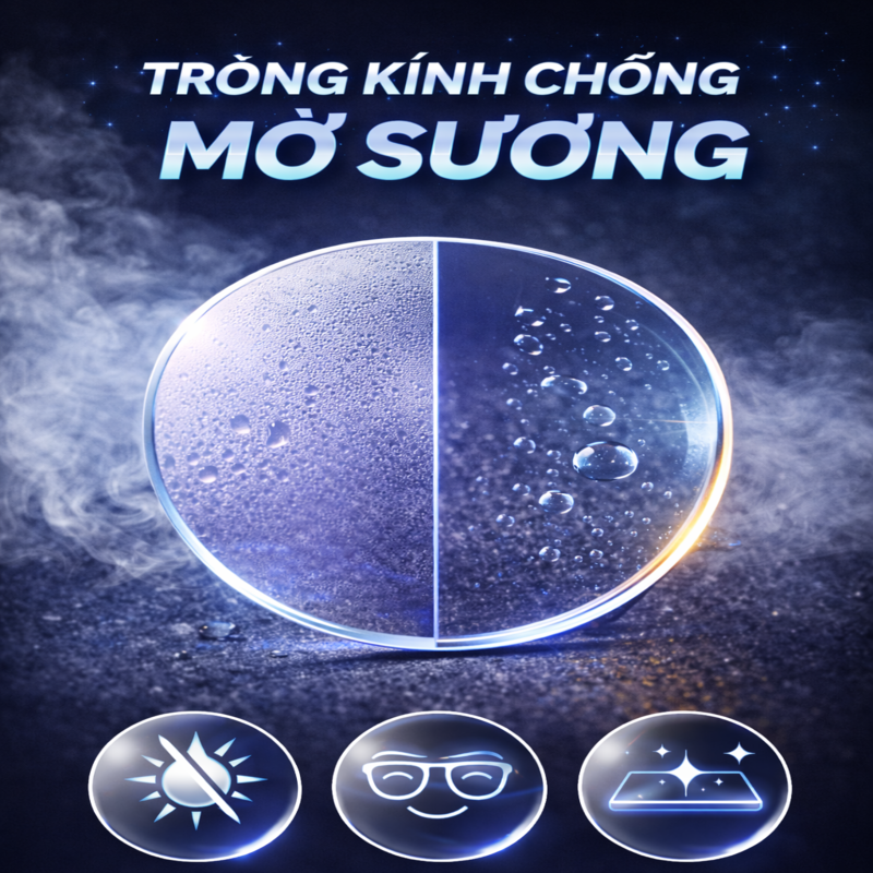 Tròng Kính Chống Mờ Sương Stelia